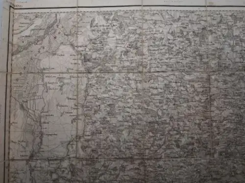 Topographischen Bureau und Thomaso (Gezeichnet): ORIGINAL.-KARTE (Kupferstich) aus der Topographischer Atlas vom Königreiche Baiern (Bayern) diesseits des Rhein (1812-1867). Blatt 71. ERDING (1.50.000) *. 