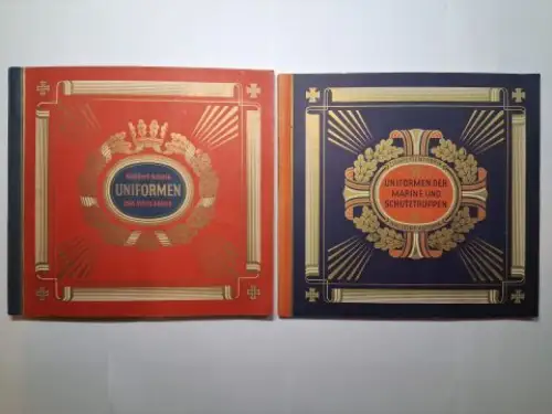 Waldorf Astoria Zigarettenfabrik: Waldorf-Astoria UNIFORMEN DER ALTEN ARMEE / UNIFORMEN DER MARINE UND SCHUTZTRUPPEN. Zwei Bände. 
