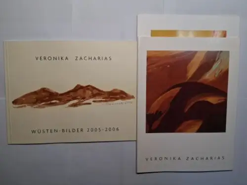 Zacharias, Veronika und Ingrid Zimmermann: KONVOLUT VERONIKA ZACHARIAS *: 3 Kataloge davon "WÜSTEN-BILDER 2005-2006" mit 1 Original-Sandbild (Sand aus der Wüste Namibia) signiert u. datiert 2006. 
