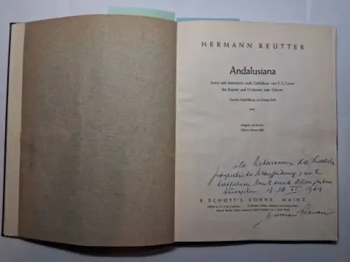 Strauss, Richard, Hermann Reutter * Ludwig van Beethoven u. a