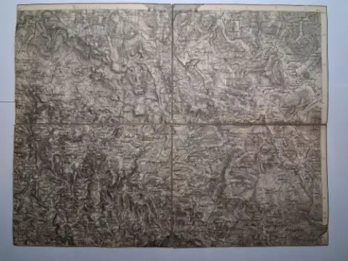 Topographischen Bureau: ORIGINAL.-KARTE aus der Topographischer Atlas vom Königreiche Bayern. Blatt 599 Grafenau - Regierungsbezirk Niederbayern (1.100.000). 