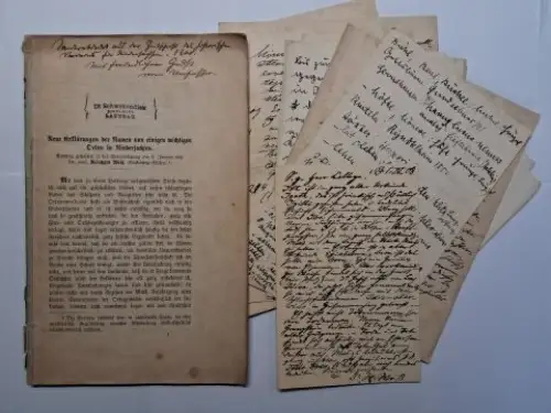 Weiß *, Dr. med. Reinhard: Neue Erklärungen der Namen von einigen wichtigen Orten in Niedersachsen. Vortrag gehalten in der Vereinssitzung am 8. Januar von Dr.. 
