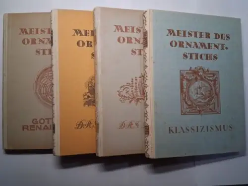 Jessen *, Dr. Peter: MEISTER DES ORNAMENTSTICHS (ORNAMENT STICHS)   EINE AUSWAHL AUS VIER JAHRHUNDERTEN VON PETER JESSEN: GOTIK UND RENAISSANCE / DAS BAROCK.. 