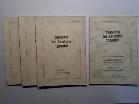 Töpfner, Dr. Paul: Heimatbuch des Landkreises Traunstein. HISTORISCHER TEIL (3 TEILE, KOMPLETT) // KULTUR  UND KULTURGESCHICHTE (1 TEIL). I. Historischer Teil (3 Hefte): 1.. 
