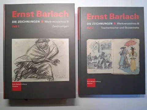 Probst (Hrsg.), Volker G., Annette Wittboldt Elisabeth Laur u. a: Ernst Barlach *. DIE ZEICHNUNGEN. Teil 1 Zeichnungen / Teil 2 Taschenbücher und Skizzenhefte. Werkverzeichnis.. 