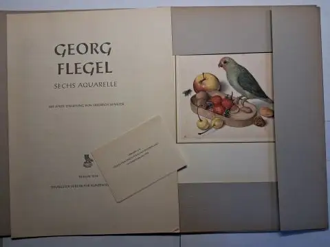 Winkler (Einleitung), Friedrich und Georg Flegel *: GEORG FLEGEL *. SECHS AQUARELLE. MIT EINER EINLEITUNG VON FRIEDRICH WINKLER. 