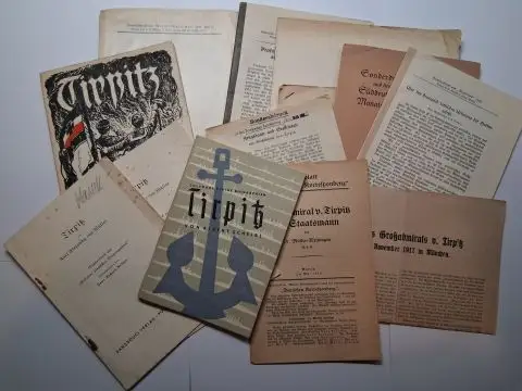 Tirpitz *, Alfred von,  Ernst Bassermann / Hans Hallmann / Albert Scheibe / Wolfgang von Tirpitz und Ulrich u. Ilse von Hassell *: KONVOLUT.. 