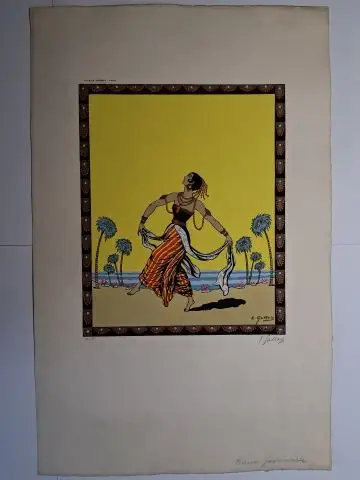 Gallois *, Emile (E.) und Galerie Lutecia (Hrsg.): ÉMILE GALLOIS *. ORIGINAL. LITHOGRAPHIE, pochoirkoloriert / Lithographie originale coloriée au pochoir. Im Druck signiert / Handsigniert.. 