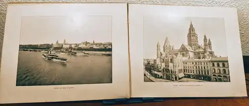 Album vom Rhein vom Bodensee nach Düsseldorf. Nebst Schwarzwald, Strassburg i.E., Heidelberg, Wiesbaden, Nahe-, Lahn- und Moseltal. Panoramen und Ansichten nach Momentaufnahmen in Photographiedruck