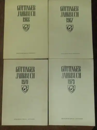 Göttingen. - Dr. Walter Nissen (Red.): Göttinger Jahrbuch. Konvolut mit 4 Bänden: 14. Folge 1966, 15. Folge 1967, 18. Folge 1970 und 21. Folge 1973.