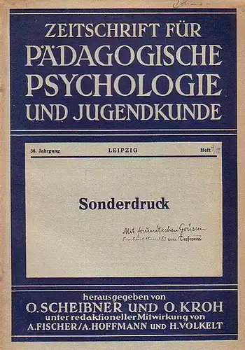 Lehmann, Rudolf: Konvolut von 4 Sonderdrucken: Die Adoption bei schriftlosen Völkern. Sonderabdruck aus dem Tagungsbericht der Gesellschaft für Völkerkunde, 1936 UND Die Religionsgeschichte des Paläolithikums...