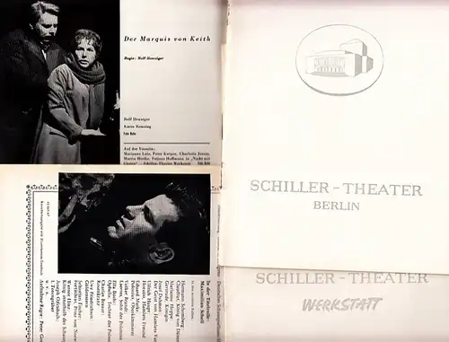 Berlin Schiller Theater -Boleslaw Barlog- Intendanz (Hrsg.) Programmhefte des Schiller Theaters und der Werkstatt Berlin, Spielzeit 1963 - 1964. Hefte 137, 138, 139, 140. Konvolut aus 4 Expl.