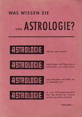 Mengel, Margret: Astrologie. Erkenne dich selbst. Was wissen sie von Astrologie? Heft 1.