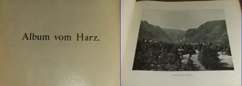 Harz. - Album vom Harz : 1 Panorama und 38 Ansichten nach Momentaufnahmen in Photographiedruck.