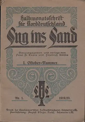 Lug ins Land. - Evers, Paul Fr. / Lübbe, Friedrich (Hrsg.). - Hermann Heise / Ruth Altenstamm / Kurt Bauch / Carl Malchin. - Marie...