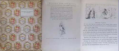 Meier-Graefe, Julius / Klossowski, Erich : Orlando und Angelica. - Ein Puppenspiel in zehn Akten. Von Kaiser Karl und seinen Paladinen und ihren Kämpfen wider...