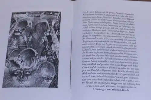 Quincey, Thomas de (Text) / Hubert Sommerauer (Ill.): Ein Traumbild.- Der Text wurde von Wolfram Benda übertragen. Mit Farbradierung von Hubert Sommerauer.