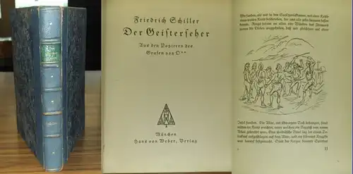 Schiller, Friedrich / Königer,G.(Zeichnungen) : Der Geisterseher. Aus den Papieren des Grafen von O** . Mit 42 Zinkographien von Gustel Königer.