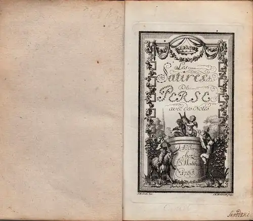 Persius Flaccus, Aulus ( Perse). - Auli Persii Flacci: Les Satires de Persc avec des Notes. Satyre. Auli Persii Flacci Satyrae.