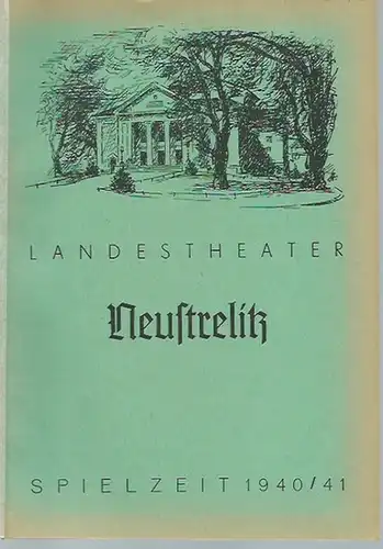 Neustrelitz. - Landestheater Neustrelitz. - Konvolut von 3 Programmheften zu Landestheater Neustrelitz, Spielzeit 1940/41, Heft 5,10 und 12. Mit den Besetzungslisten aus Heft 5 zu Max Neal und Max Ferner &#039;Der müde Theodor&#039; und aus Heft 10 zu ...