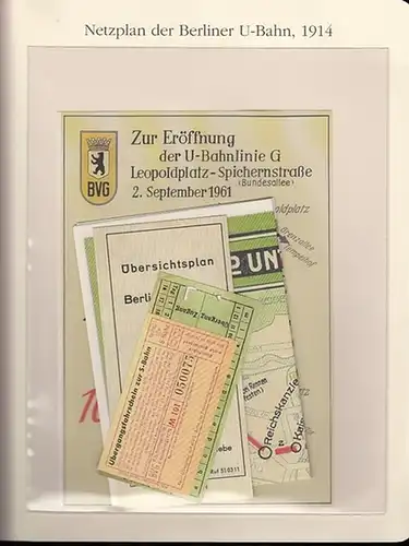 BerlinArchiv herausgegeben von Hans-Werner Klünner und Helmut Börsch-Supan. - Berliner Verkehrs-Betriebe (BVG): Netzplan der Berliner U-Bahn 1914. ( = Lieferung BE 01281 aus Berlin-Archiv hrsg. V. Hans-Werner Klünner und Helmut Börsch-Supan).