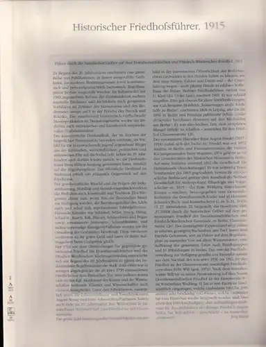 BerlinArchiv herausgegeben von Hans-Werner Klünner und Helmut Börsch-Supan. - Gemeindekirchenrat der Dorotheenstadt-Kirche (Hrsg.) / Werner-Rades, E.F. : Führer durch die historischen Gräber auf dem gemeinsamen...