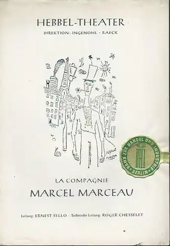 Hebbeltheater Berlin. - Marcel Marceau. - Programm zu: La Compagnie Marcel Marceau im Hebbel-Theater, Berlin.