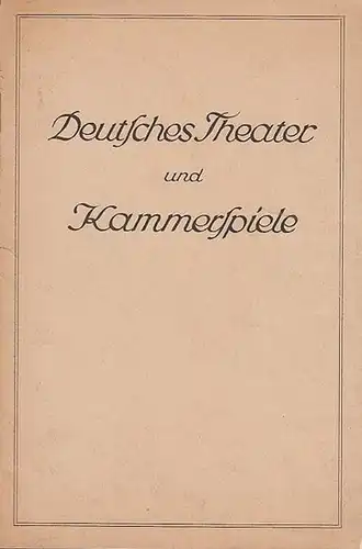 Deutsches Theater und Kammerspiele. - George Bernard Shaw. - Heinz Hilpert (Direktion). - Wolfgang Drews (Hrsg.). - Blätter des Deutschen Theaters und der Kammerspiele. Spielzeit...