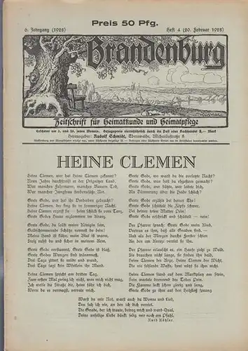 Brandenburg - Schmidt, Rudolf (Hrsg.) - Ruth Köhler / Rudolf Schmidt / Reinhold Billerbeck / Oscar Albrecht / A. Wietholz / Sigismund Thaddea / Gustav...