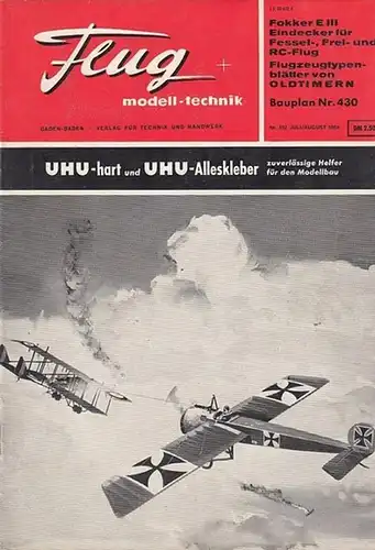 Flug + Modelltechnik - Alfred Ledertheil (Hrsg.), Kurt Nickel, Heinz Ongsieck u.a. (Red.): Flug + modell-technik. XII. Jahrgang 1964, Heft 7, Juli / August 1964. Folge 102.