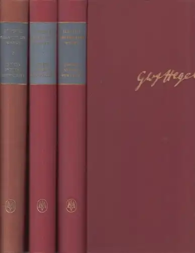 Hegel, Georg Wilhelm Friedrich: Jenaer Systementwürfe Bde. I, II und III, kpl. Gesammelte Werke Band 6, 7 und 8. Hrsg. von Klaus Düsing und Heinz Kimmerle.