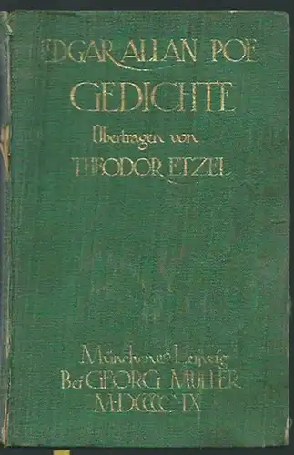 Poe, Edgar Allan: Gedichte. Übertragen von Theodor Etzel.