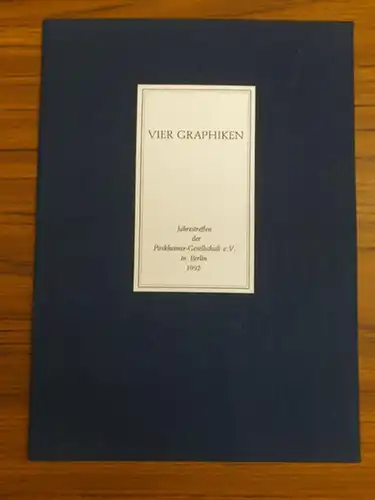 Groschopp, Anette / Iris Hartmann / Wolfgang Rossdeutscher / Siegfried Wagner (Illu.): Vier Graphiken für das Jahrestreffen der Pirckheimer-Gesellschaft e. V. in Berlin, 17. / 18. Oktober 1992