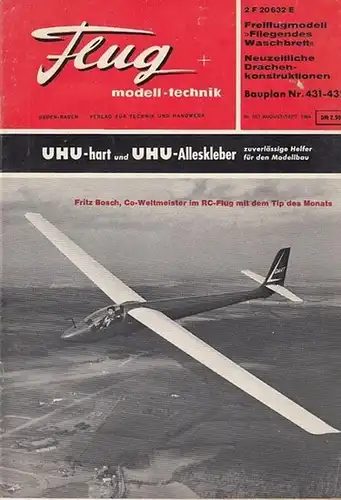 Flug + Modelltechnik - Alfred Ledertheil (Hrsg.), Kurt Nickel, Heinz Ongsieck u.a. (Red.): Flug + modell-technik. XII. Jahrgang 1964, Heft 8, August / September 1964. Folge 103.