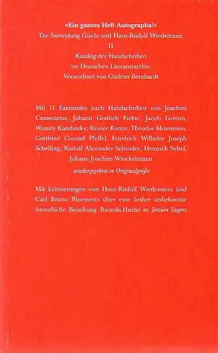 Gr.-8°. OriginalBroschur im roten O-Umschlag, 46 S., 2 S. aufklappbar, mehrere Abbildungen, vorbermerkung von Hans-Rudolf Wiedemann, gut erhalten