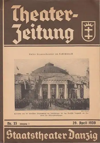 27,5 x 19,5 cm. Originalheft. 12 nicht numerierte Seiten mit 2 s/w Szenenfotos (La Traviata / Lehar: Das Fürstenkind). Sauberer, guter Zustand.