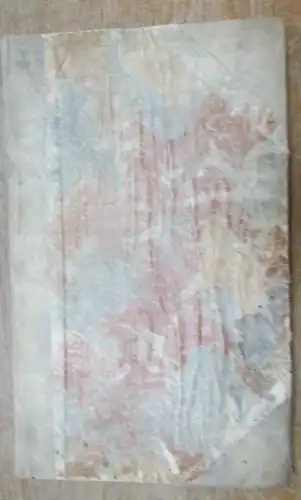 31 x 19,5 cm. Original-Halbpergament auf Holzdeckeln, nur außen bezogen. Das Pergament weist die für dieses Material üblichen alterbedingten Verfärbungen auf. Der marmorierte Papierbezug der...