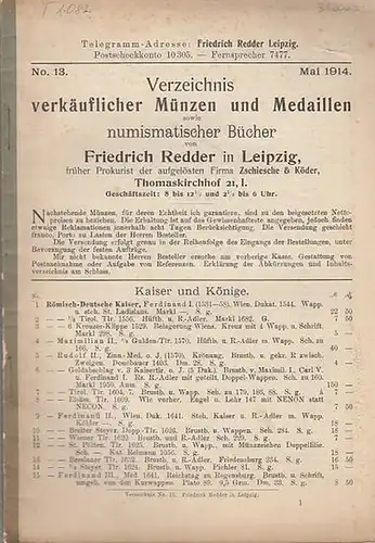 22 x 16 cm. Geklammerte Originalbroschur ohne Umschlag. Seite 1 gering randgestaubt. 112 Seiten mit 4843 Positionen. Mit altersgemäßen Gebrauchsspuren, innen sauber und insgesamt gut erhalten.