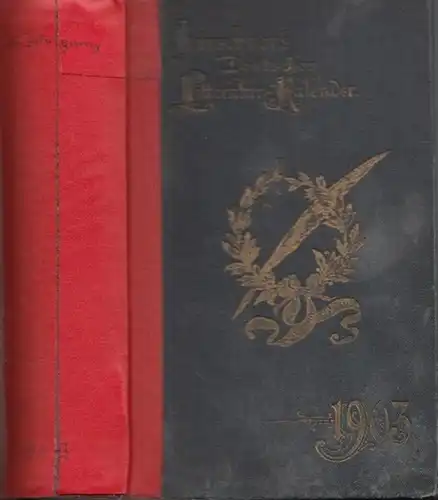 17 x 11 cm. Roter - Original-Leinenband mit goldgeprägtem Vorderdeckeltitel. Roter Dreiseitenschnitt. Der Buchrücken wurde mit rotem Gewebeband verstärkt, dieses handschriftlich betitelt. Die Buchdeckel berieben...