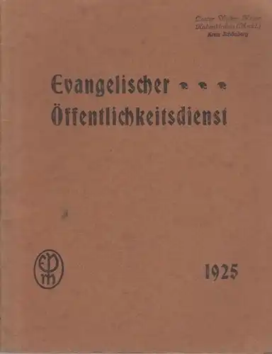 Albrecht, Edm: Evangelischer Öffentlichkeitsdienst. Jahrbuch des Evangelischen Preßverbandes Mecklenburg (E.V.). 