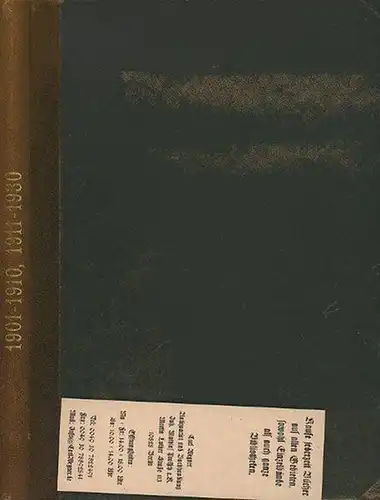 Allgemeiner Deutscher Sprachverein.   Gertrud Görnandt: Inhaltsverzeichnis der Zeitschrift des Allgemeinen Deutschen Sprachvereins und der Wissenschaftlichen Beihefte. Jahrgänge 1901 1910. Beigebunden: Inhaltsverzeichnis der Muttersprache.. 