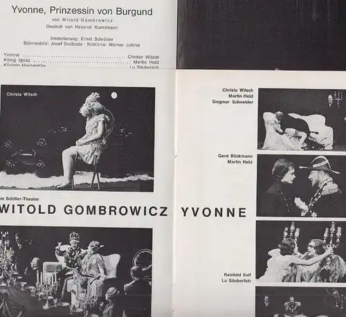 Programmhefte des Schiller Theaters Berlin, Spielzeit 1969 - 1970. Konvolut aus 3 Exemplaren
