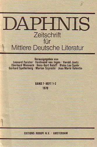 Becker Cantarino, Bärbel: Rezension in deutscher Sprache zu: J.H. Meter: De literaire theorieen van Daniel Heinsius. Een onderzoek naar de klassieke en humanistische bronnen van.. 