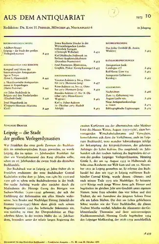 Brauer, A. / Kleiß, M. / Ramseger, G. / u.a.   Börsenblatt für den Deutschen Buchhandel   Aus dem Antiquariat: Leipzig.. 
