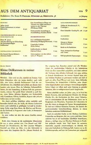 Arndt, J. / Jonas, K. W. / Kleiß, M. / u.a.   Börsenblatt für den Deutschen Buchhandel   Aus dem Antiquariat: Kleine Delikatessen.. 