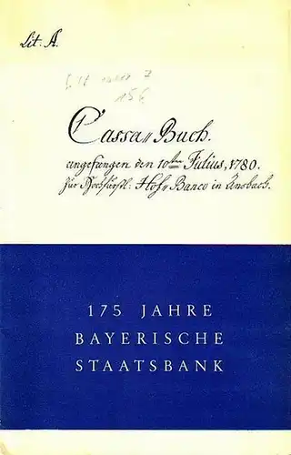 Bayern: 175 Jahre Bayerische Staatsbank. 