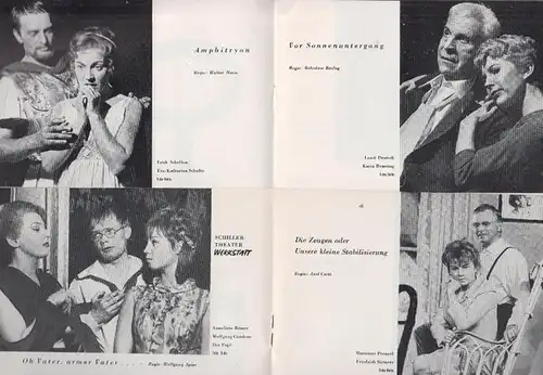 Programmhefte des Schiller Theaters Berlin, Spielzeit 1962 - 1963. Hefte 110, 119, 124, 126. Konvolut aus 4 Expl