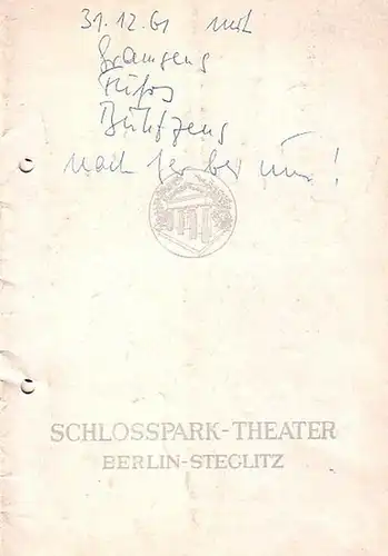 Programmheft des Schloßpark Theaters Berlin,  Spielzeit 1961 / 1962. Heft102, 108. Konvolut aus 2 Heften