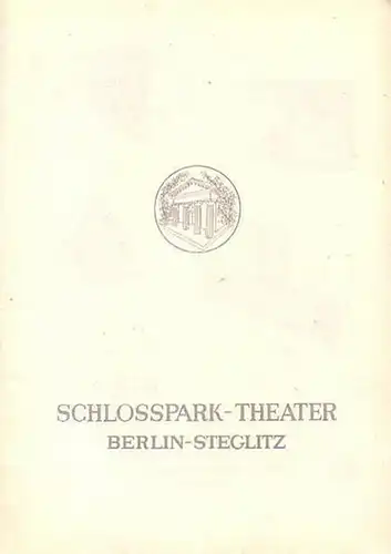 Berlin Schloßparktheater -Boleslaw Barlog- Intendanz (Hrsg.): Programmhefte - u. zettel des Schloßparktheaters Berlin, Spielzeit 1955/ 1956. Konvolut aus 5 Heften u. Zetteln. 
