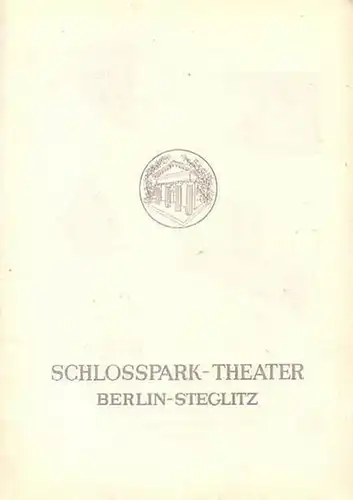 Berlin Schloßparktheater -Boleslaw Barlog- Intendanz (Hrsg.): Programmhefte - u. zettel des Schloßparktheaters Berlin, Spielzeit 1955/ 1956. Konvolut aus 5 Heften u. Zetteln.